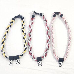 Baseball Necklace 18" Tri Rope Tornado Necklace with Customized Number!